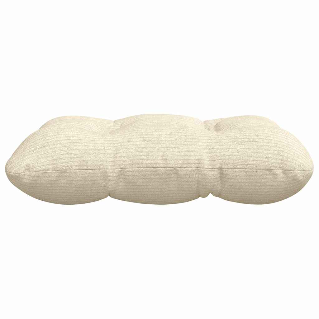 vidaXL Sitzkissen 4 pcs Creme 45 x 45 cm Cordstoff