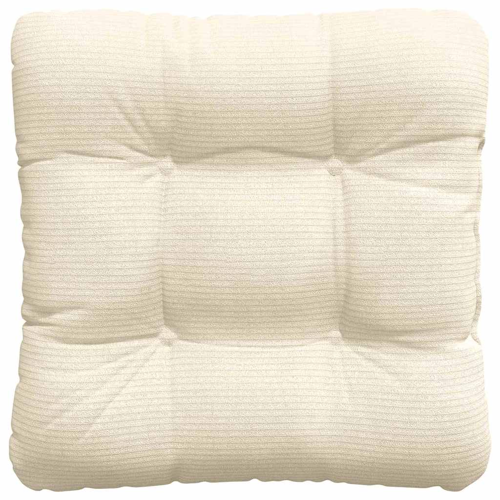 vidaXL Sitzkissen 4 pcs Creme 45 x 45 cm Cordstoff