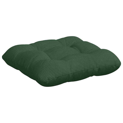 vidaXL Sitzkissen 4 pcs Dunkelgrün 45 x 45 cm Cordstoff