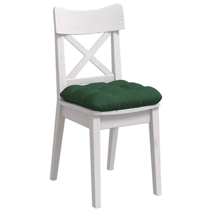 vidaXL Sitzkissen 4 pcs Dunkelgrün 45 x 45 cm Cordstoff
