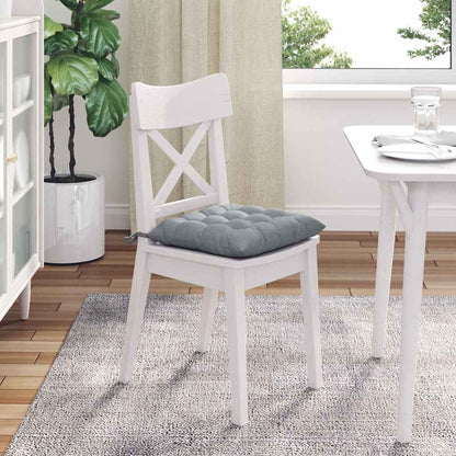 vidaXL Sitzkissen 4 pcs Hellgrau 40 x 40 x 6 cm Stoff