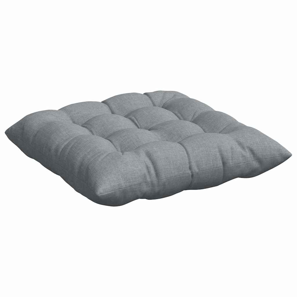 vidaXL Sitzkissen 4 pcs Hellgrau 40 x 40 x 6 cm Stoff