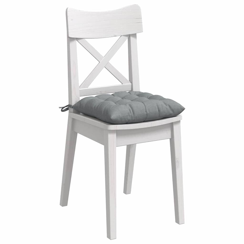 vidaXL Sitzkissen 4 pcs Hellgrau 40 x 40 x 6 cm Stoff