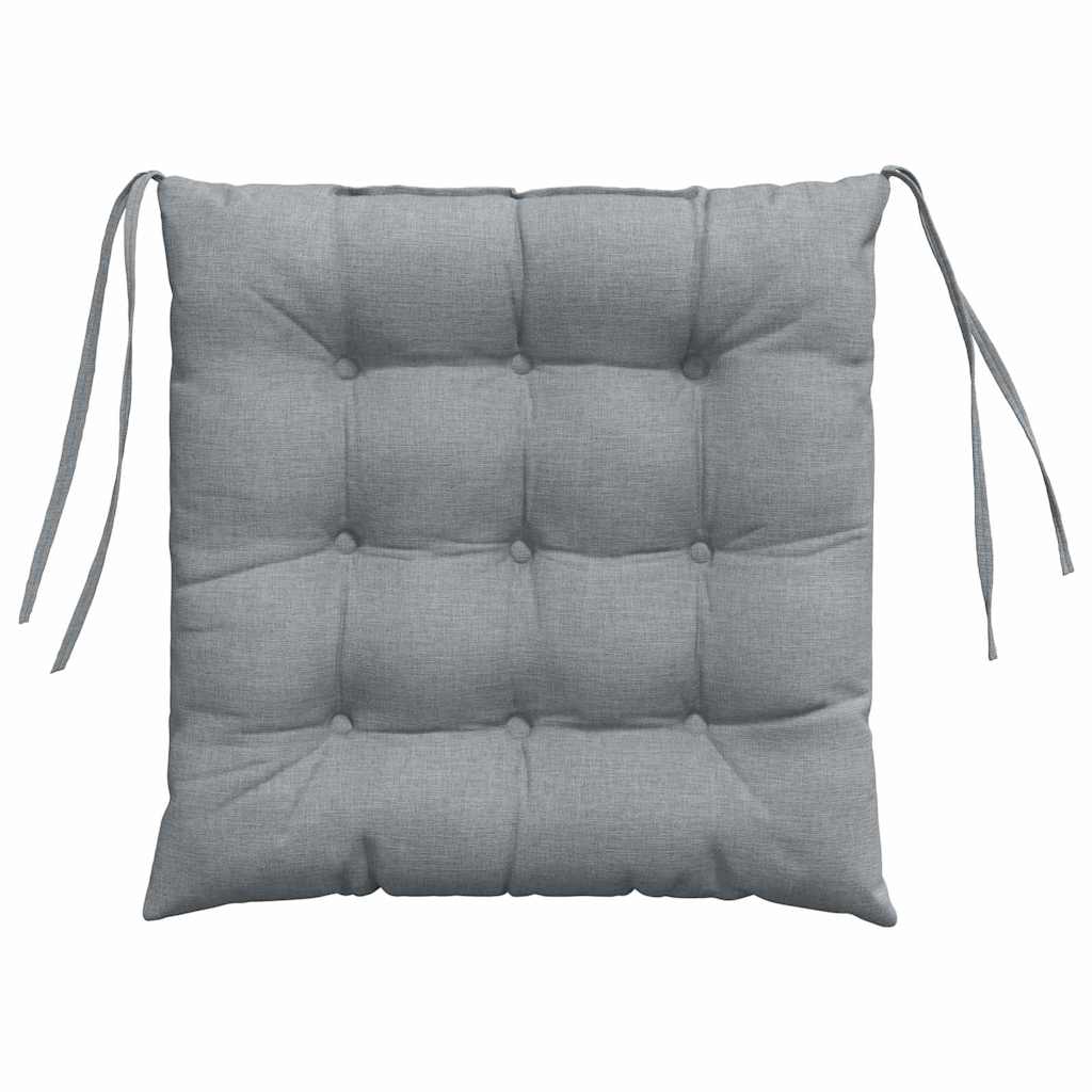 vidaXL Sitzkissen 4 pcs Hellgrau 40 x 40 x 6 cm Stoff