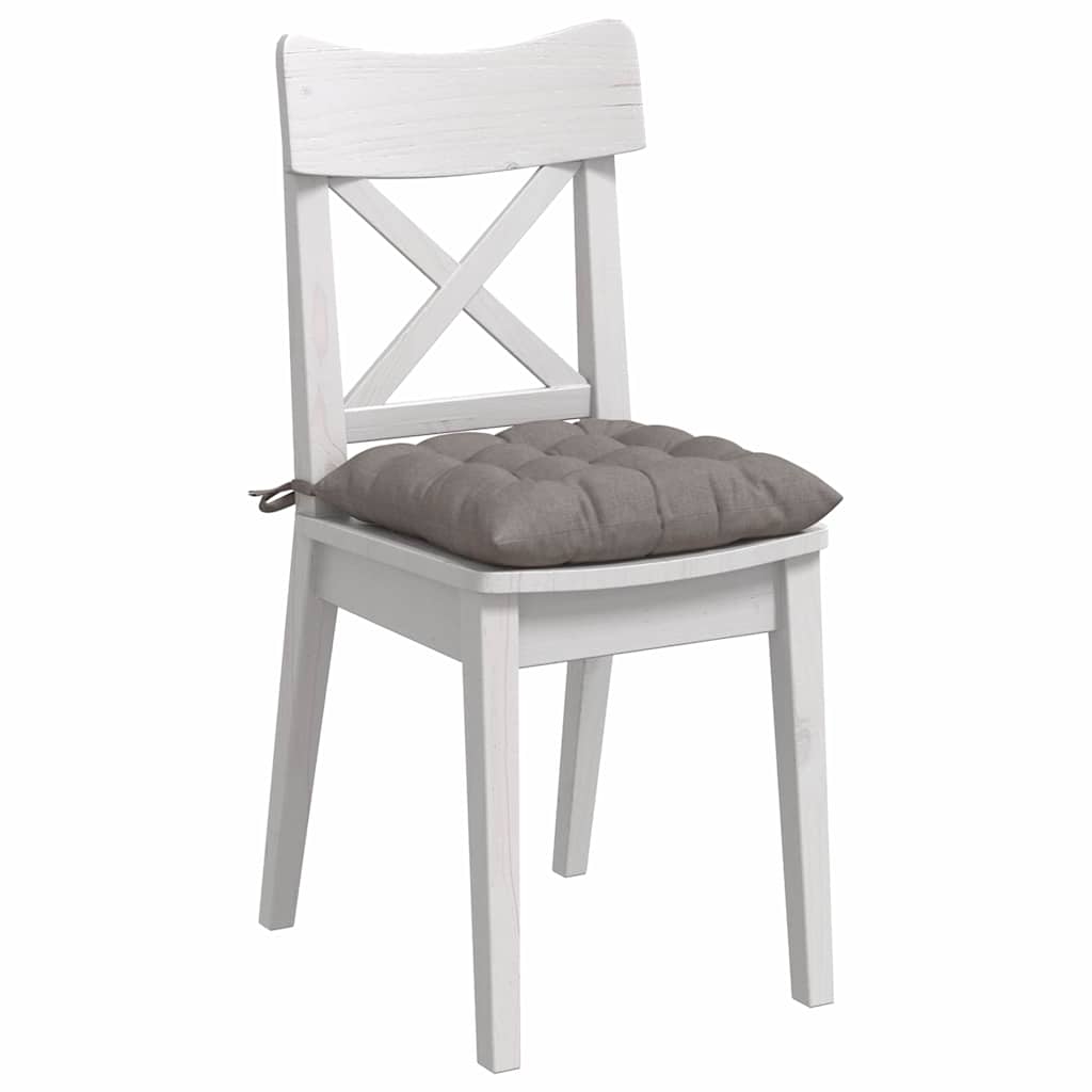 vidaXL Sitzkissen 4 pcs Taupe 40 x 40 x 6 cm Stoff