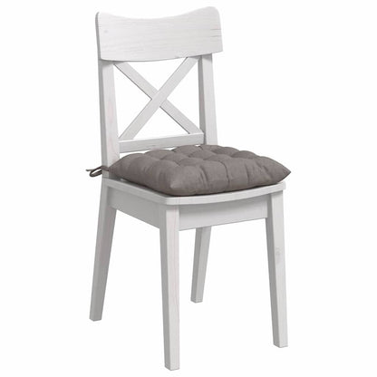 vidaXL Sitzkissen 4 pcs Taupe 40 x 40 x 6 cm Stoff