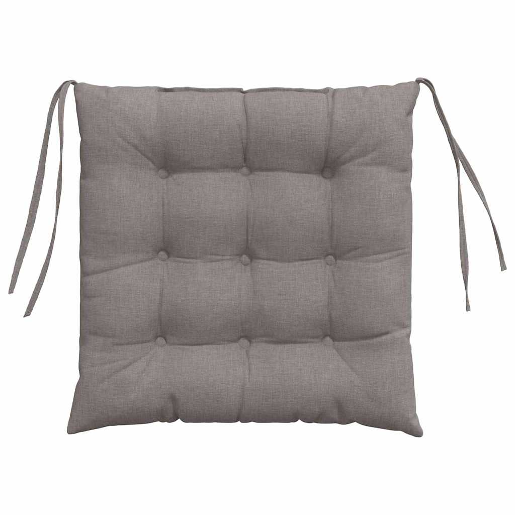 vidaXL Sitzkissen 4 pcs Taupe 40 x 40 x 6 cm Stoff