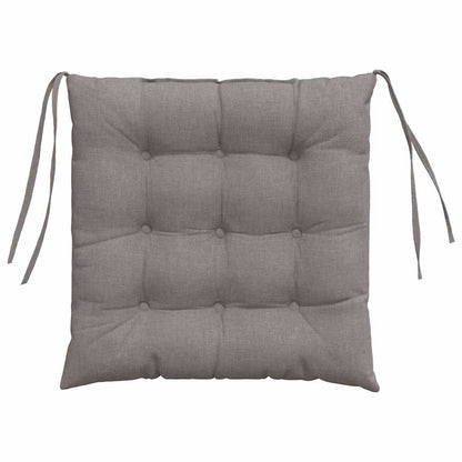 vidaXL Sitzkissen 4 pcs Taupe 40 x 40 x 6 cm Stoff