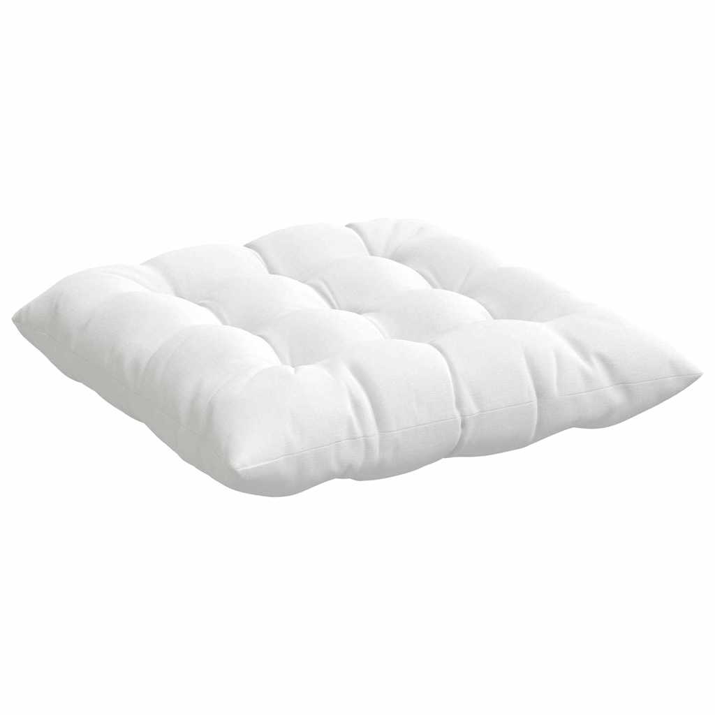 vidaXL Sitzkissen 4 pcs Weiß 40 x 40 x 6 cm Stoff