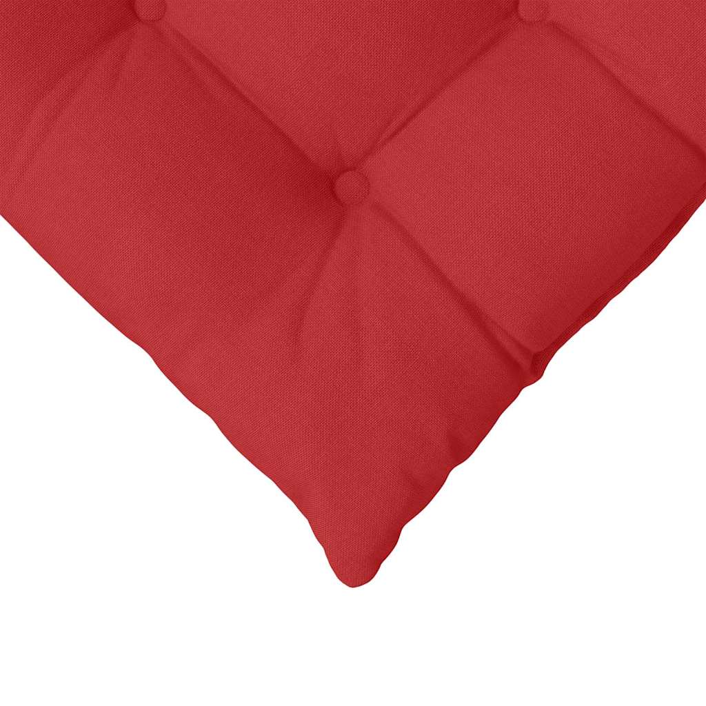 vidaXL Coussins de chaise 4 pcs Rouge 40 x 40 x 6 cm Tissu