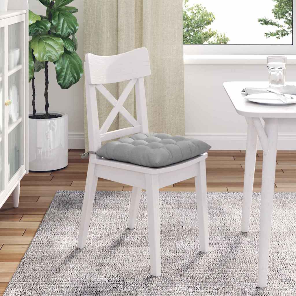 vidaXL Sitzkissen 4 pcs Wolkengrau 40 x 40 x 6 cm Stoff