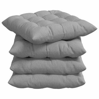 vidaXL Sitzkissen 4 pcs Wolkengrau 40 x 40 x 6 cm Stoff
