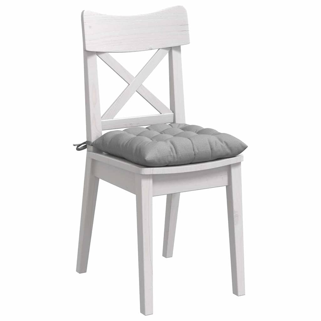 vidaXL Sitzkissen 4 pcs Wolkengrau 40 x 40 x 6 cm Stoff