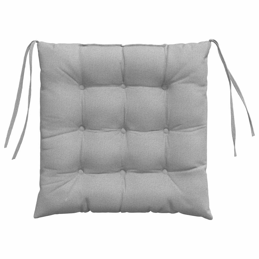 vidaXL Sitzkissen 4 pcs Wolkengrau 40 x 40 x 6 cm Stoff