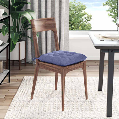 vidaXL Coussins de chaise 4 pcs Jean bleu 40 x 40 x 6 cm Tissu