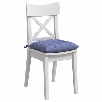 vidaXL Coussins de chaise 4 pcs Jean bleu 40 x 40 x 6 cm Tissu