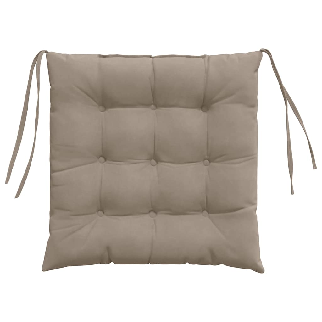 vidaXL Sitzkissen 4 Stück Taupe 40 x 40 x 6 cm Mikrofaser