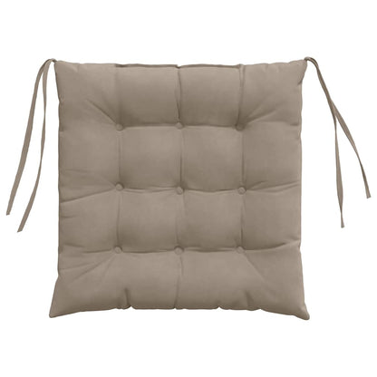 vidaXL Sitzkissen 4 Stück Taupe 40 x 40 x 6 cm Mikrofaser