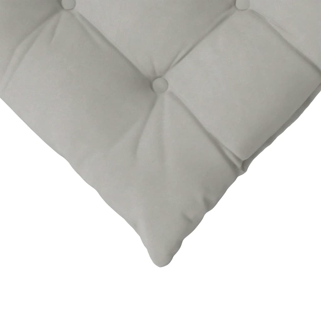 vidaXL Sitzkissen 4 pcs Hellgrau 40 x 40 x 6 cm Mikrofaser