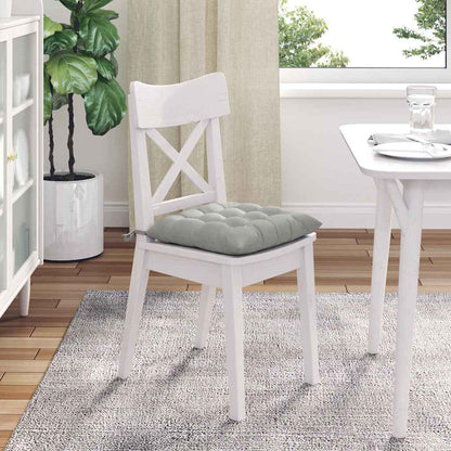 vidaXL Sitzkissen 4 pcs Hellgrau 40 x 40 x 6 cm Mikrofaser