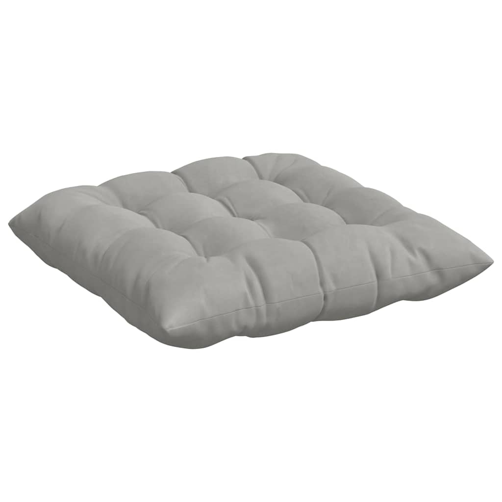 vidaXL Sitzkissen 4 pcs Hellgrau 40 x 40 x 6 cm Mikrofaser