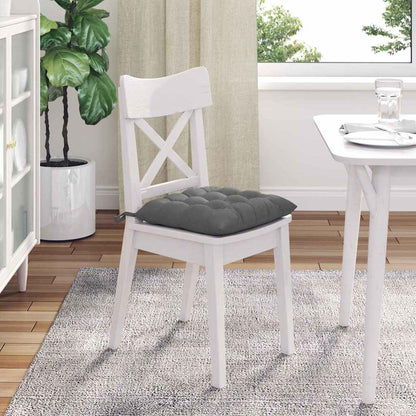 vidaXL Coussins de chaise 4 pcs Gris foncé 40 x 40 x 6 cm Microfibre