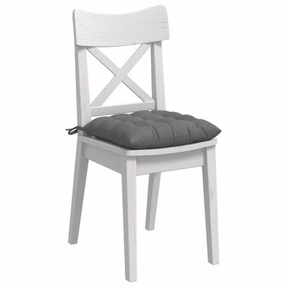 vidaXL Coussins de chaise 4 pcs Gris foncé 40 x 40 x 6 cm Microfibre