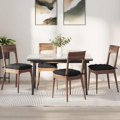 vidaXL Sitzkissen 4 pcs Schwarz 40 x 40 x 6 cm Mikrofaser