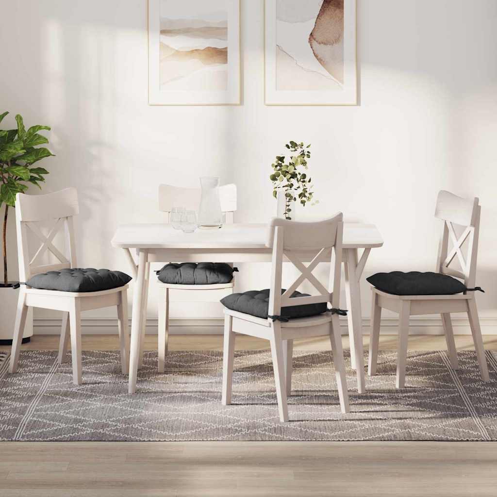 Sitzkissen 4 pcs Dunkelgrau 40 x 40 x 6 cm Cordstoff