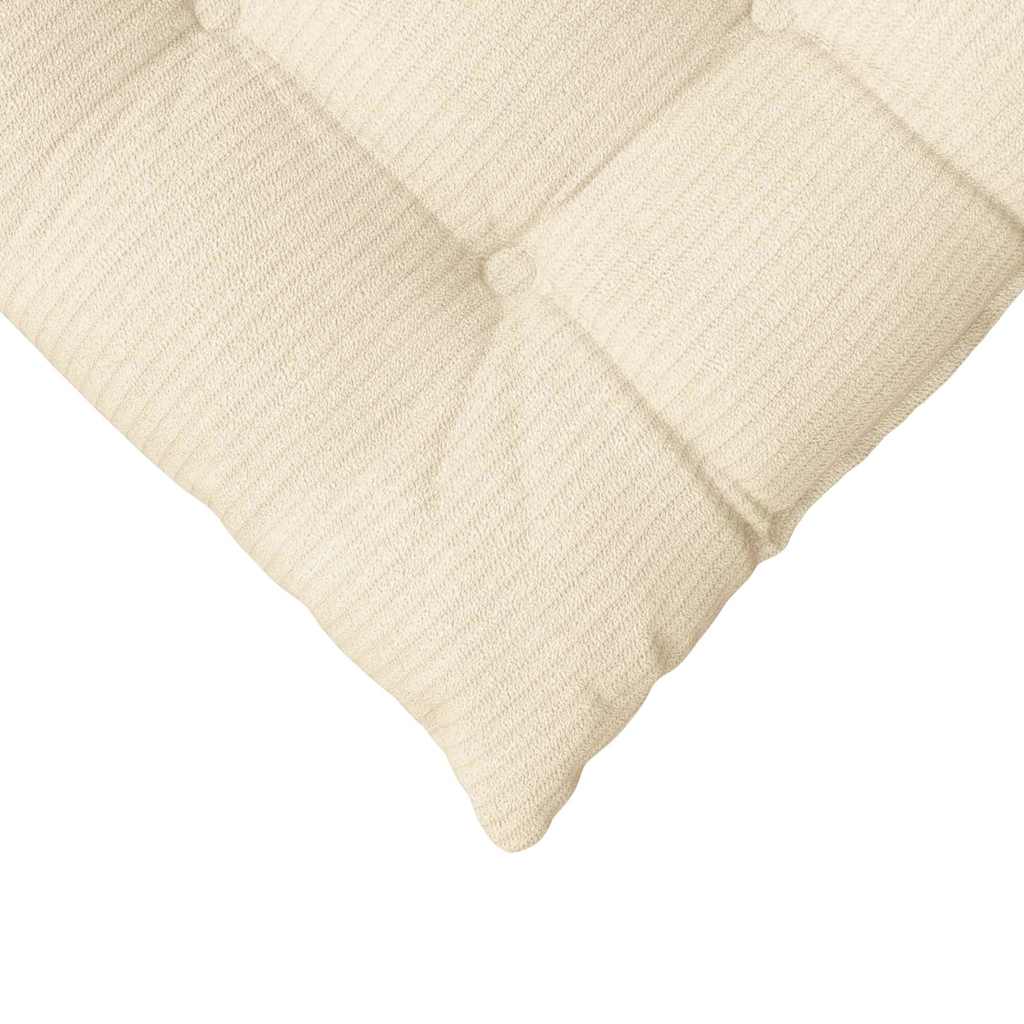 Sitzkissen 4 pcs Creme 40 x 40 x 6 cm Cordstoff