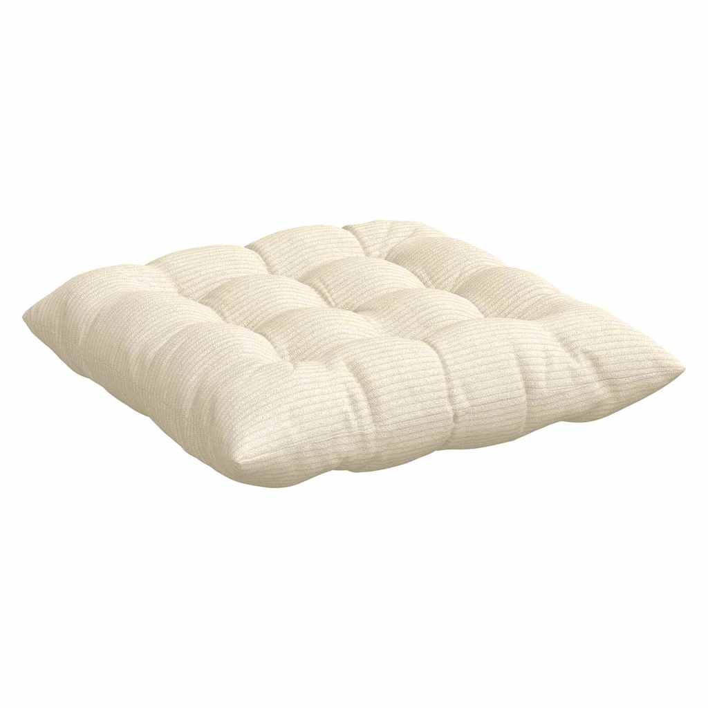 Sitzkissen 4 pcs Creme 40 x 40 x 6 cm Cordstoff