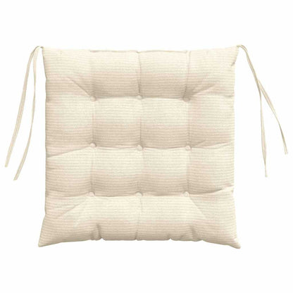 Sitzkissen 4 pcs Creme 40 x 40 x 6 cm Cordstoff