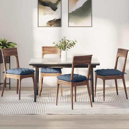 vidaXL Sitzkissen 4 pcs Blau 40 x 40 x 6 cm Cordstoff