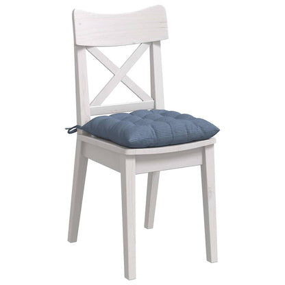vidaXL Sitzkissen 4 pcs Blau 40 x 40 x 6 cm Cordstoff