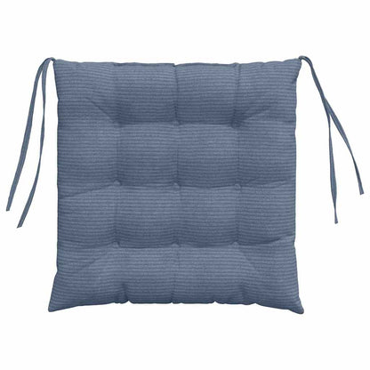 vidaXL Sitzkissen 4 pcs Blau 40 x 40 x 6 cm Cordstoff
