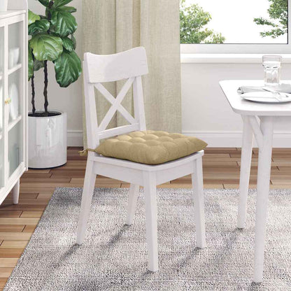 vidaXL Sitzkissen 4 pcs Grau-Grün 40 x 40 x 6 cm Cordstoff