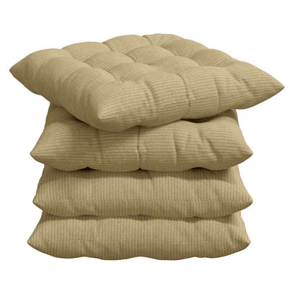 vidaXL Sitzkissen 4 pcs Grau-Grün 40 x 40 x 6 cm Cordstoff