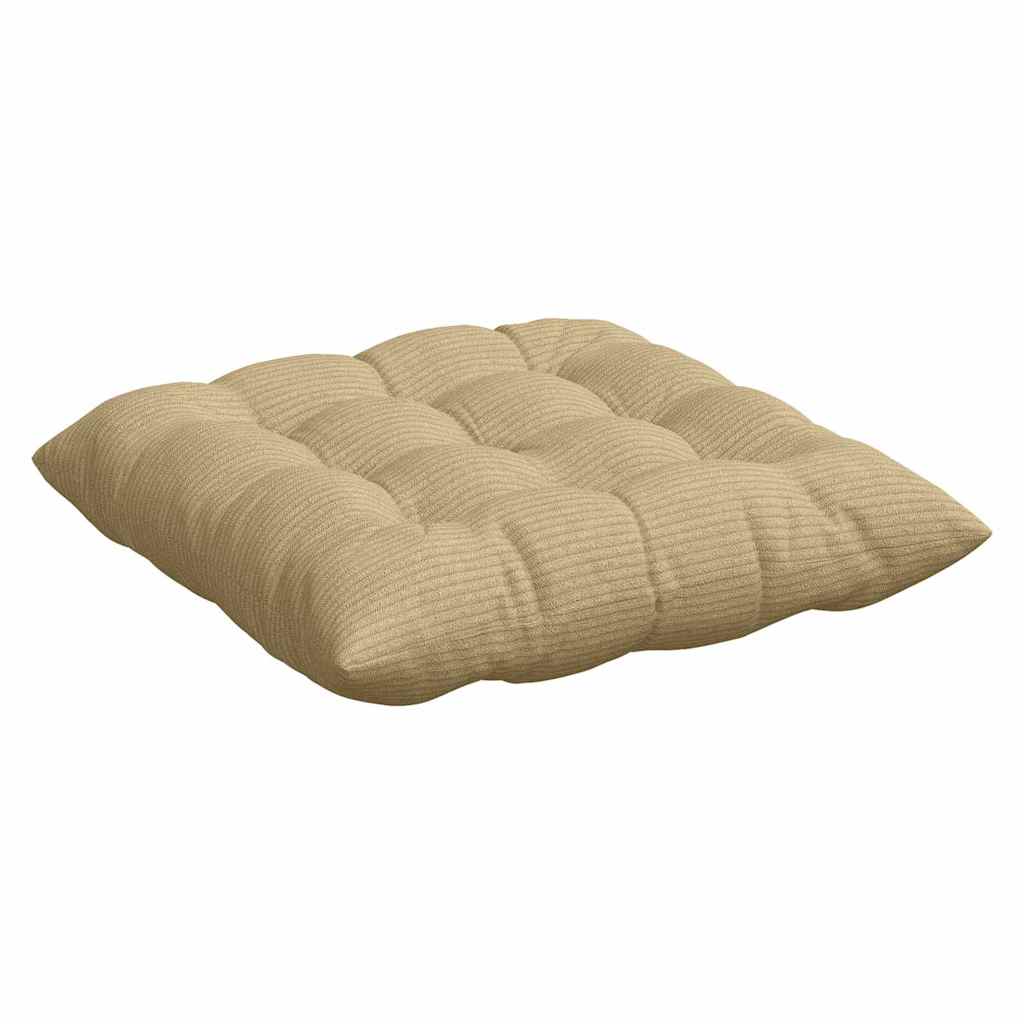 vidaXL Sitzkissen 4 pcs Grau-Grün 40 x 40 x 6 cm Cordstoff