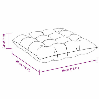 vidaXL Sitzkissen 4 pcs Grau-Grün 40 x 40 x 6 cm Cordstoff