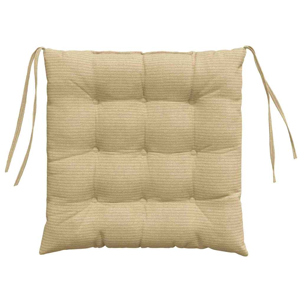 vidaXL Sitzkissen 4 pcs Grau-Grün 40 x 40 x 6 cm Cordstoff