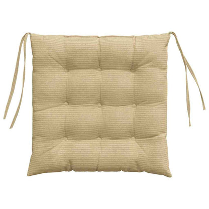 vidaXL Sitzkissen 4 pcs Grau-Grün 40 x 40 x 6 cm Cordstoff