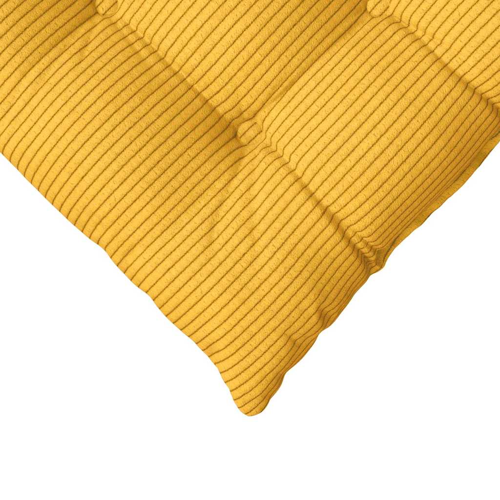 vidaXL Sitzkissen 4 pcs Helles Gelb 40 x 40 x 6 cm Cordstoff