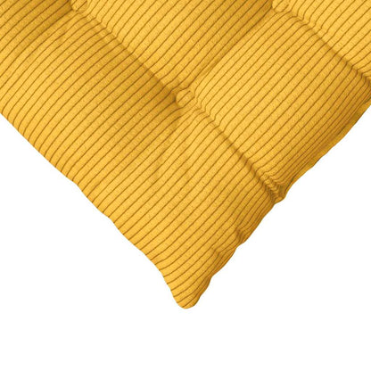 vidaXL Sitzkissen 4 pcs Helles Gelb 40 x 40 x 6 cm Cordstoff