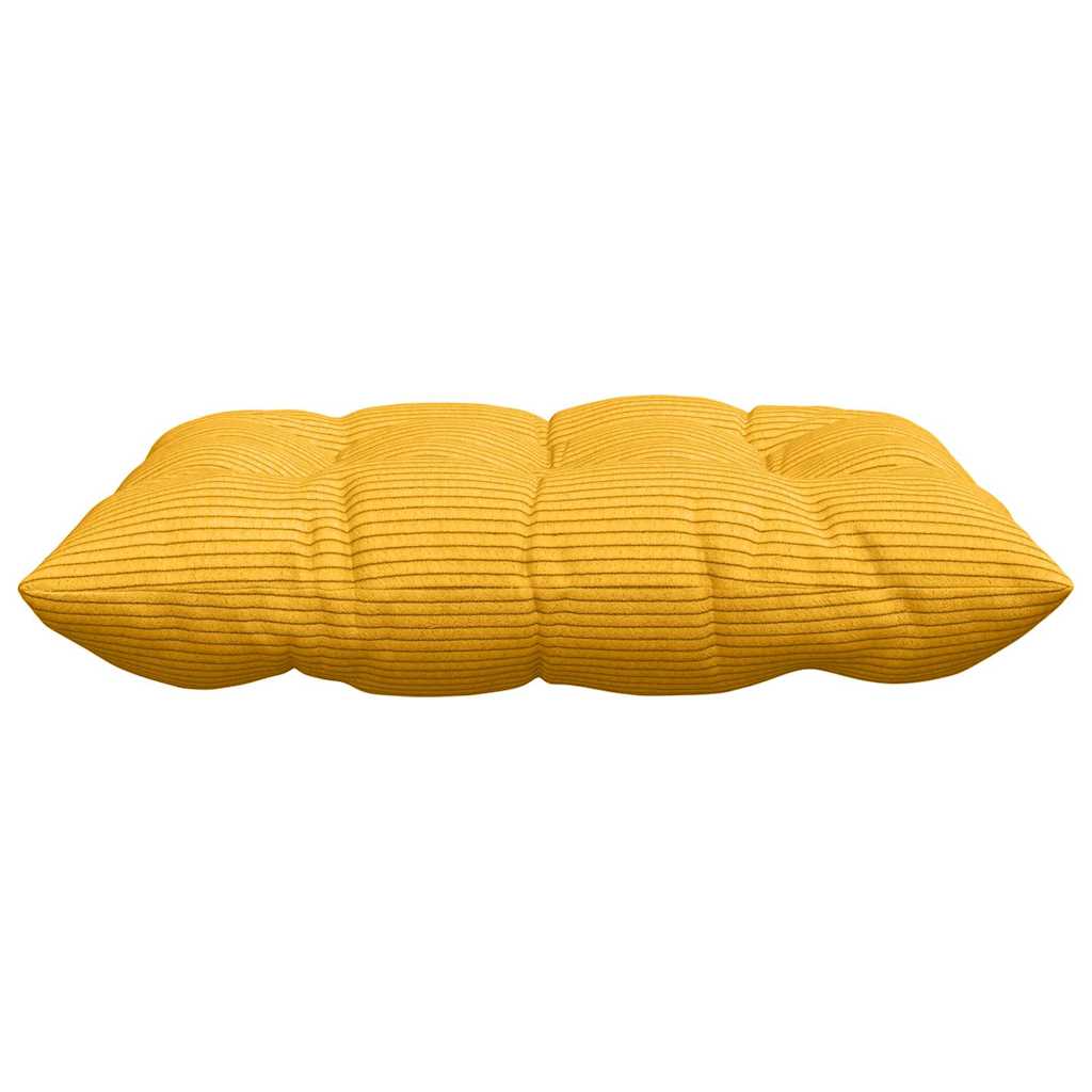 vidaXL Sitzkissen 4 pcs Helles Gelb 40 x 40 x 6 cm Cordstoff
