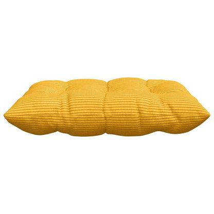 vidaXL Sitzkissen 4 pcs Helles Gelb 40 x 40 x 6 cm Cordstoff