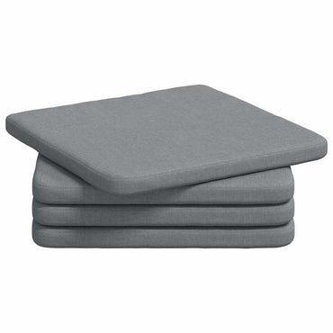 vidaXL Sitzkissen 4 pcs Hellgrau 40 x 40 x 3 cm Stoff