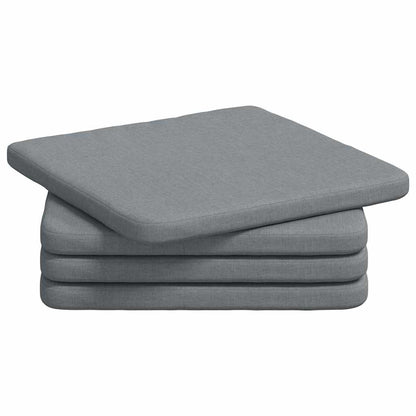 vidaXL Sitzkissen 4 pcs Hellgrau 40 x 40 x 3 cm Stoff