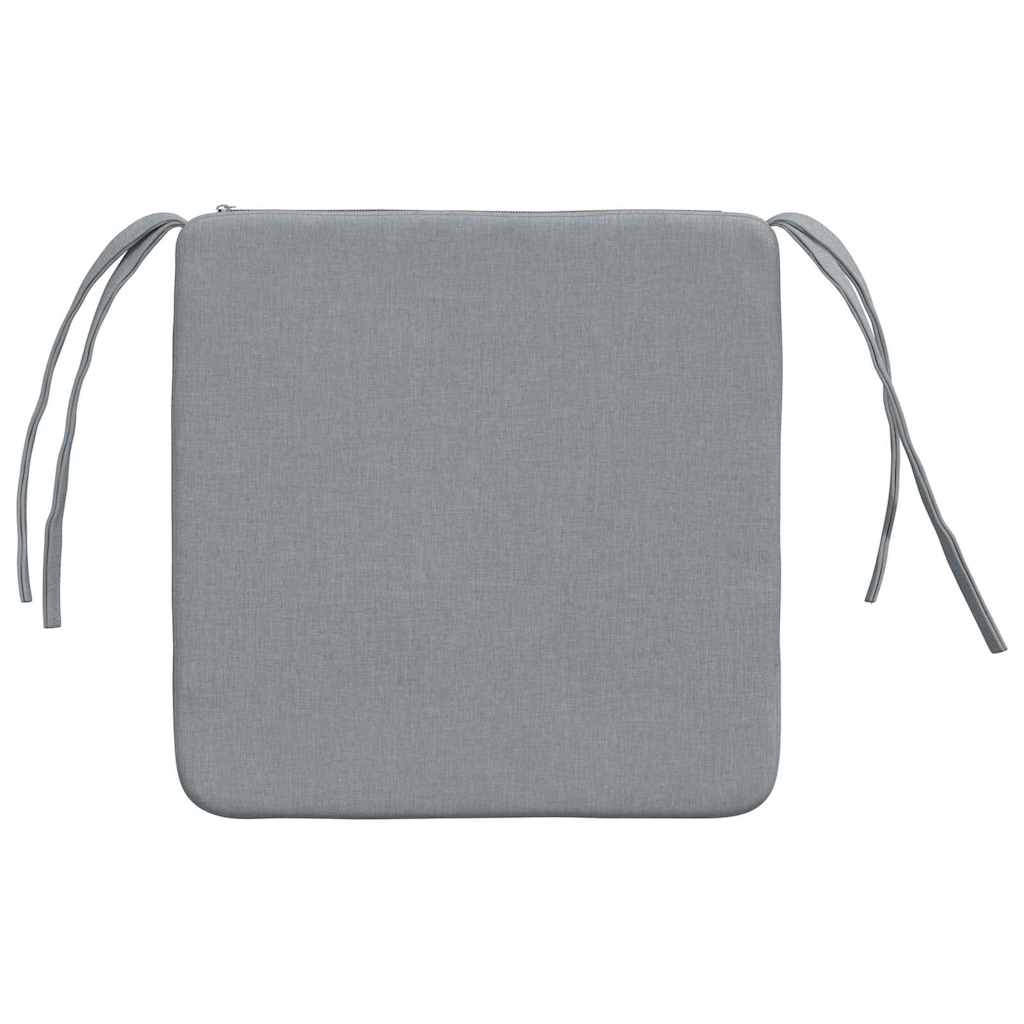 vidaXL Sitzkissen 4 pcs Hellgrau 40 x 40 x 3 cm Stoff