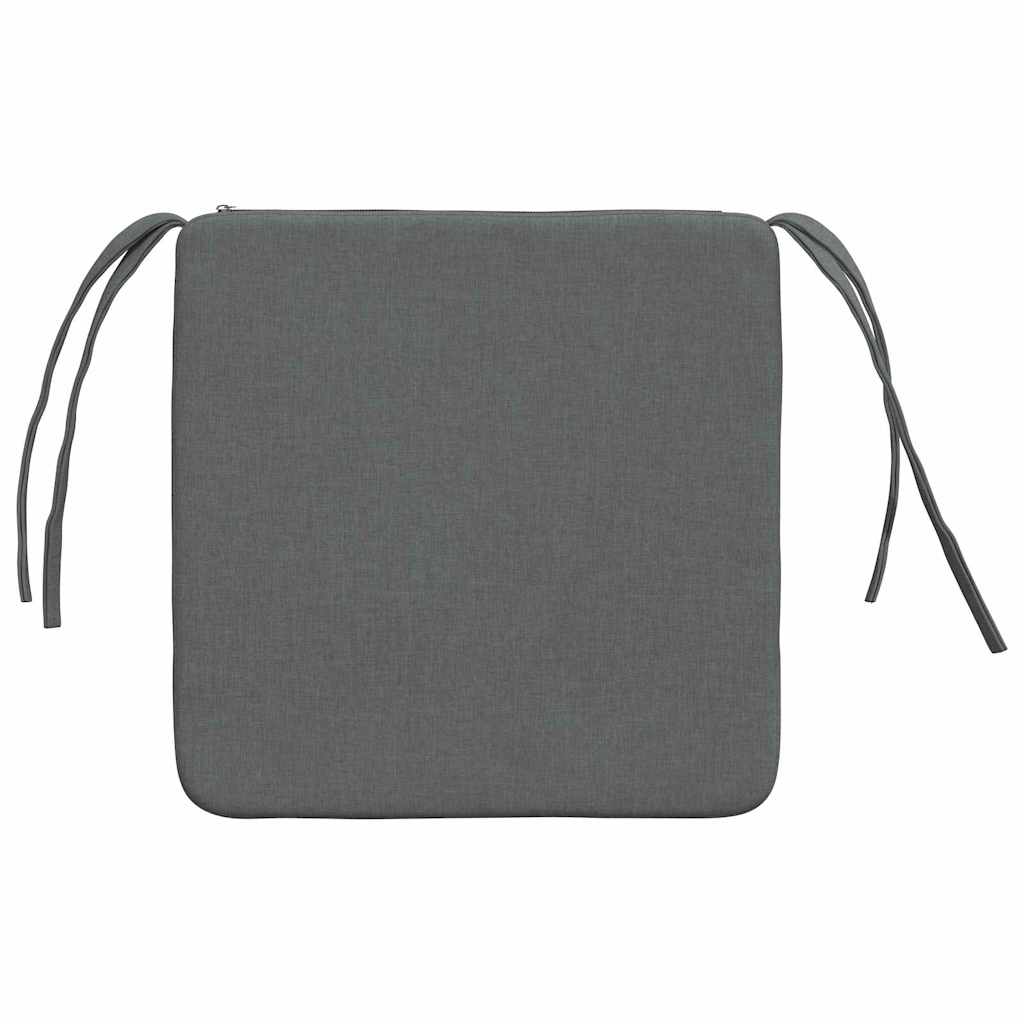 vidaXL Sitzkissen 4 pcs Dunkelgrau 40 x 40 x 3 cm Stoff