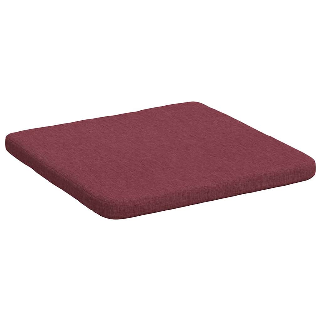 vidaXL Sitzkissen 4 pcs Weinrot 40 x 40 x 3 cm Stoff